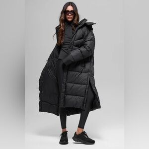 NEW ALO Gold Rush Puffer Trench Long Coat Jacket | US XS Unisex